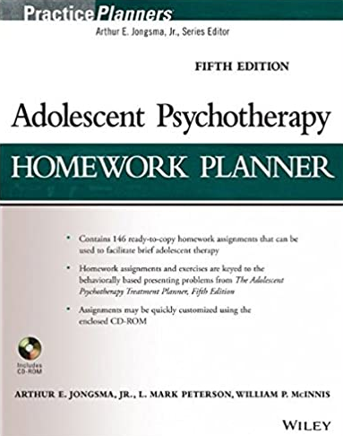 Adolescent Psychotherapy Homework Planner 5th Edition, ISBN-13: 978-1118076736