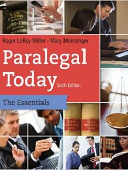 Paralegal Today: The Essentials (6th Edition) – eBook PDF